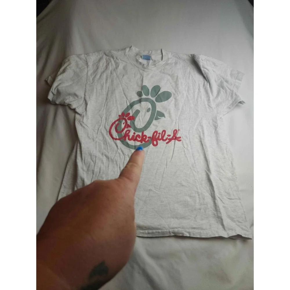 Vintage Chick-fil-A T-Shirt XL Grey Heather 90s Single Stitch Promo Graphic Tee